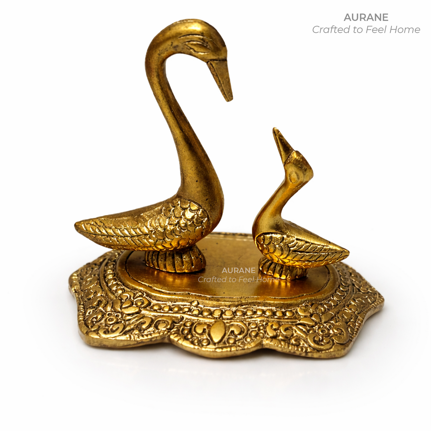 Metal Swan Pair Table Decor for Home Decoration