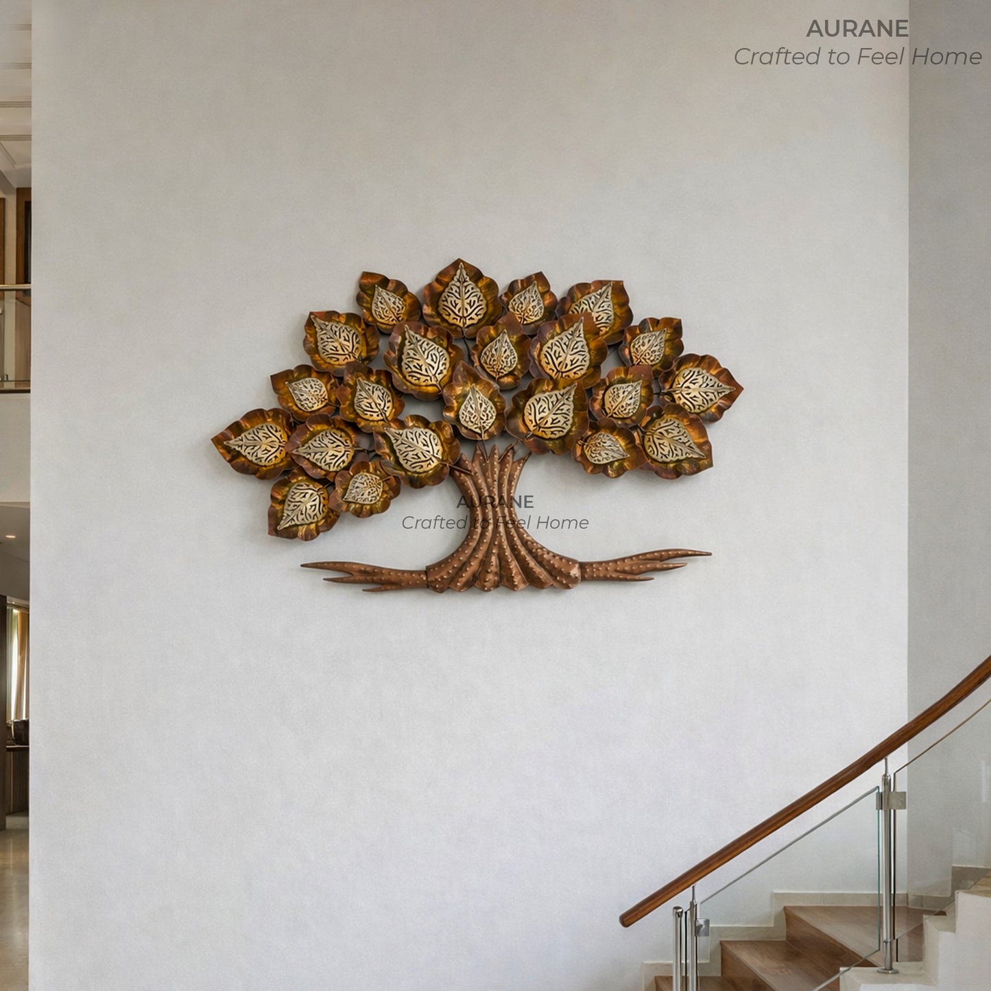 Kalpavriksha Metal Tree Wall Hanging with LED Lights