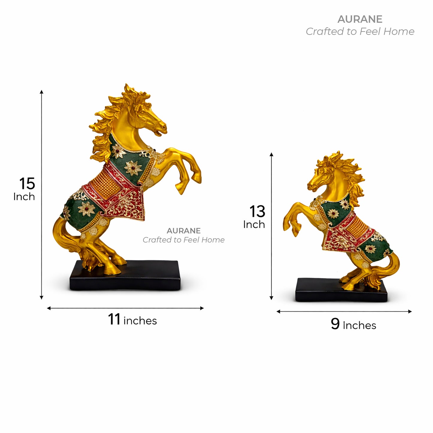 Premium Horse Pair Table Decor