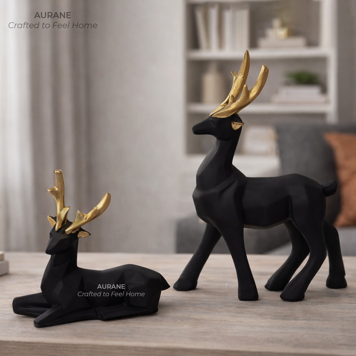 Modern Deer Pair Statement Decor