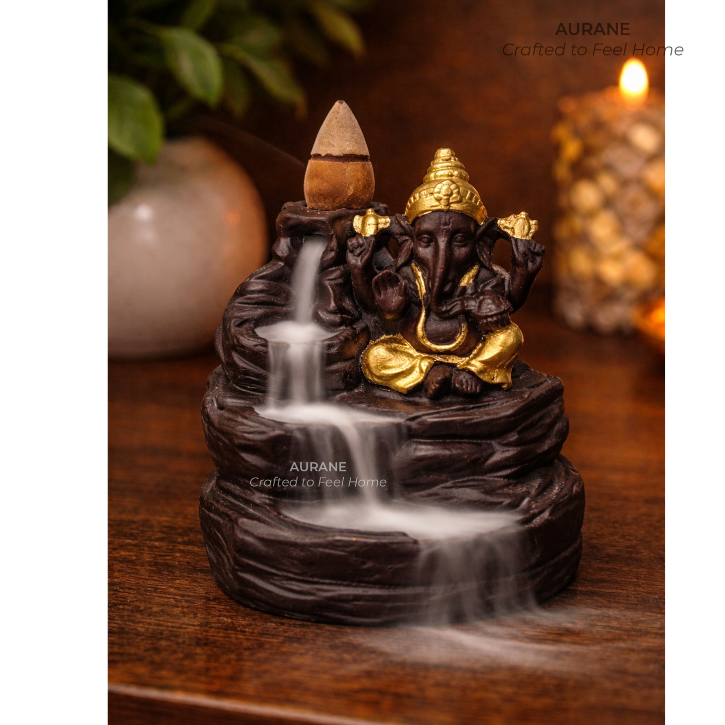 Aura Ganesha Smoke Waterfall Decor