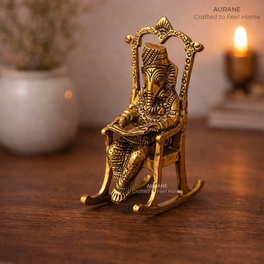 Vintage Ganesha Rocking Chair Table Decor
