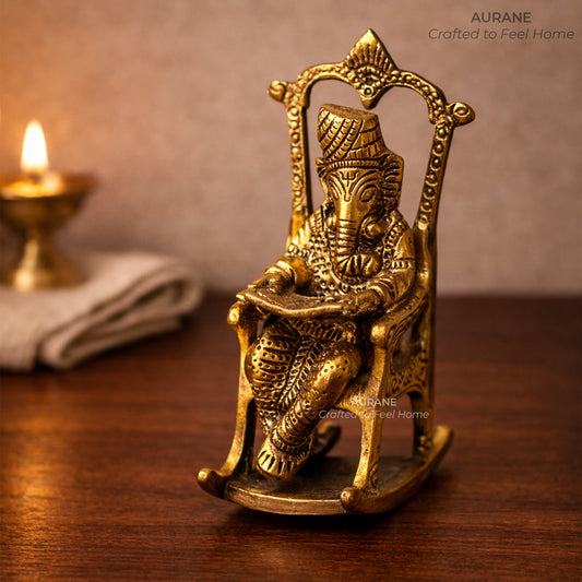 Vintage Ganesha Rocking Chair Table Decor