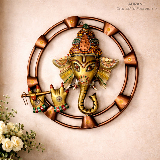 Handcrafted Metal Ganesha Wall Hanging Vastu Decor