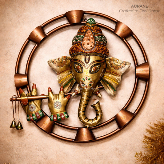 Handcrafted Metal Ganesha Wall Hanging Vastu Decor