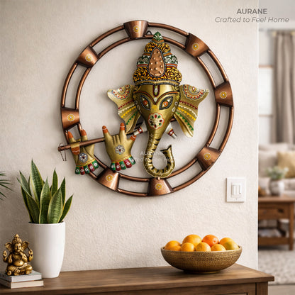 Handcrafted Metal Ganesha Wall Hanging Vastu Decor