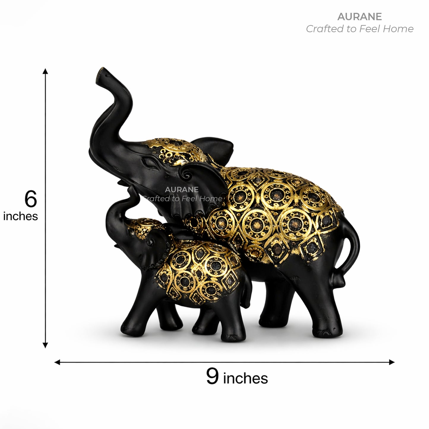 Elephant Family Table Decor for Vastu & Home