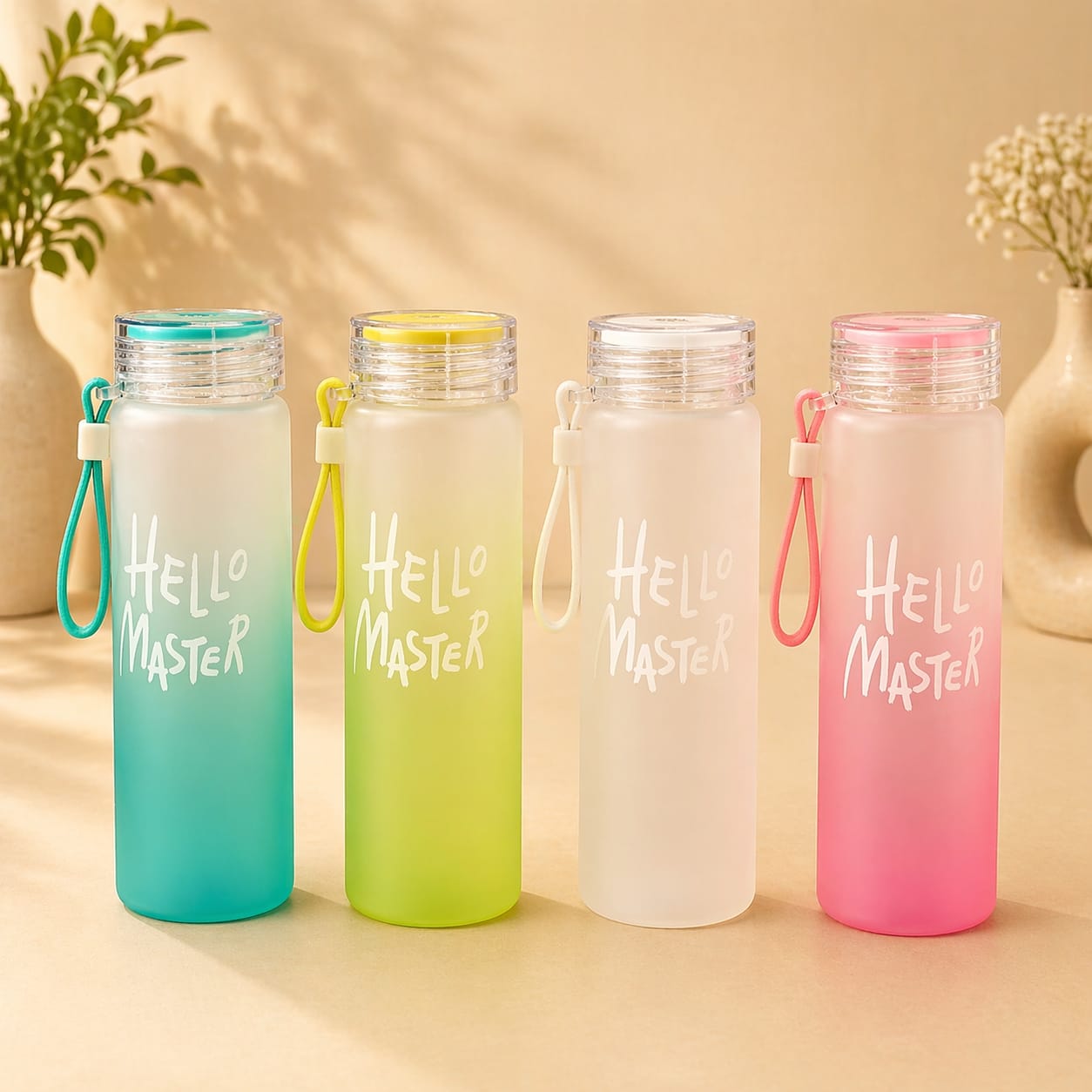 Hello Master Frosted Glass Bottle premium return gift