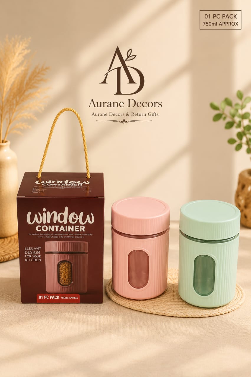 Ribbed Window Storage Container with Gift Box premium return gift