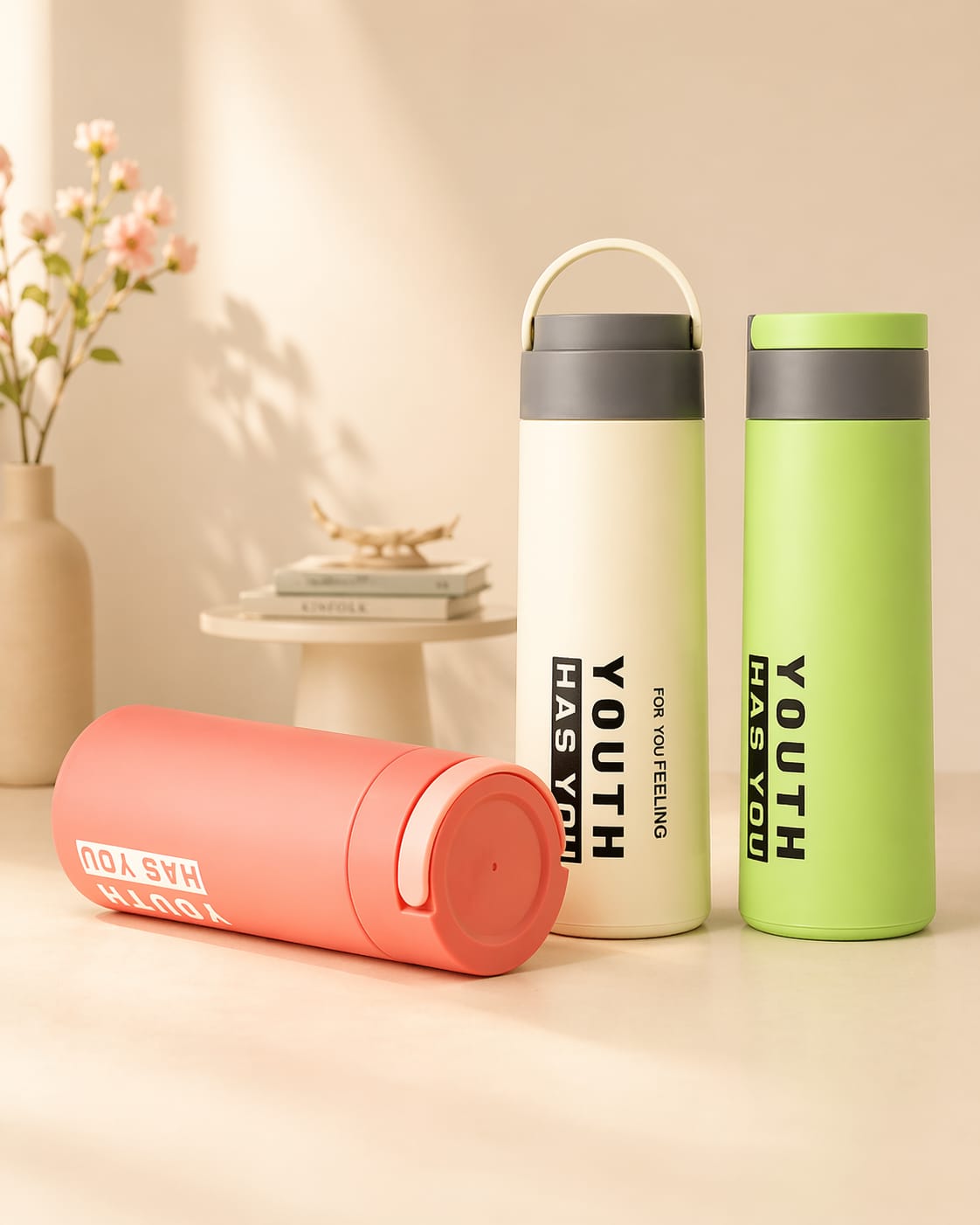 Youth Sleek Flask Bottle with Flip Handle premium return gift
